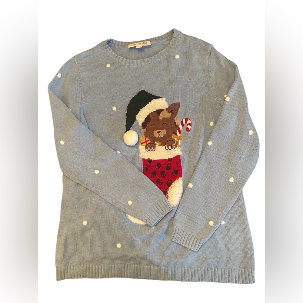 Christmas sweater with cat size medium